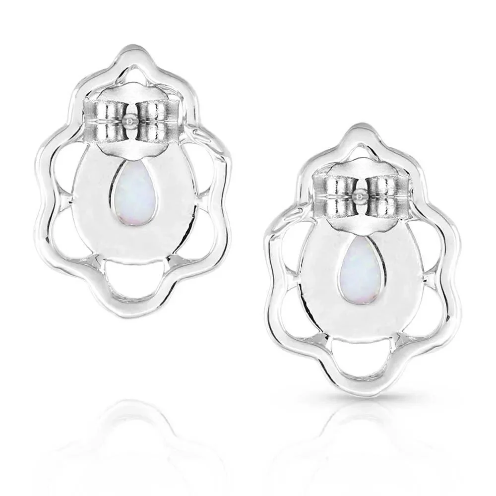 Montana Silversmiths Mystic Snowdrop Opal Post Earrings - Image 2