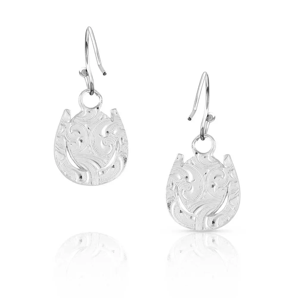 Montana Silversmiths Set In Stone Gold & Turquoise Earrings - Image 2