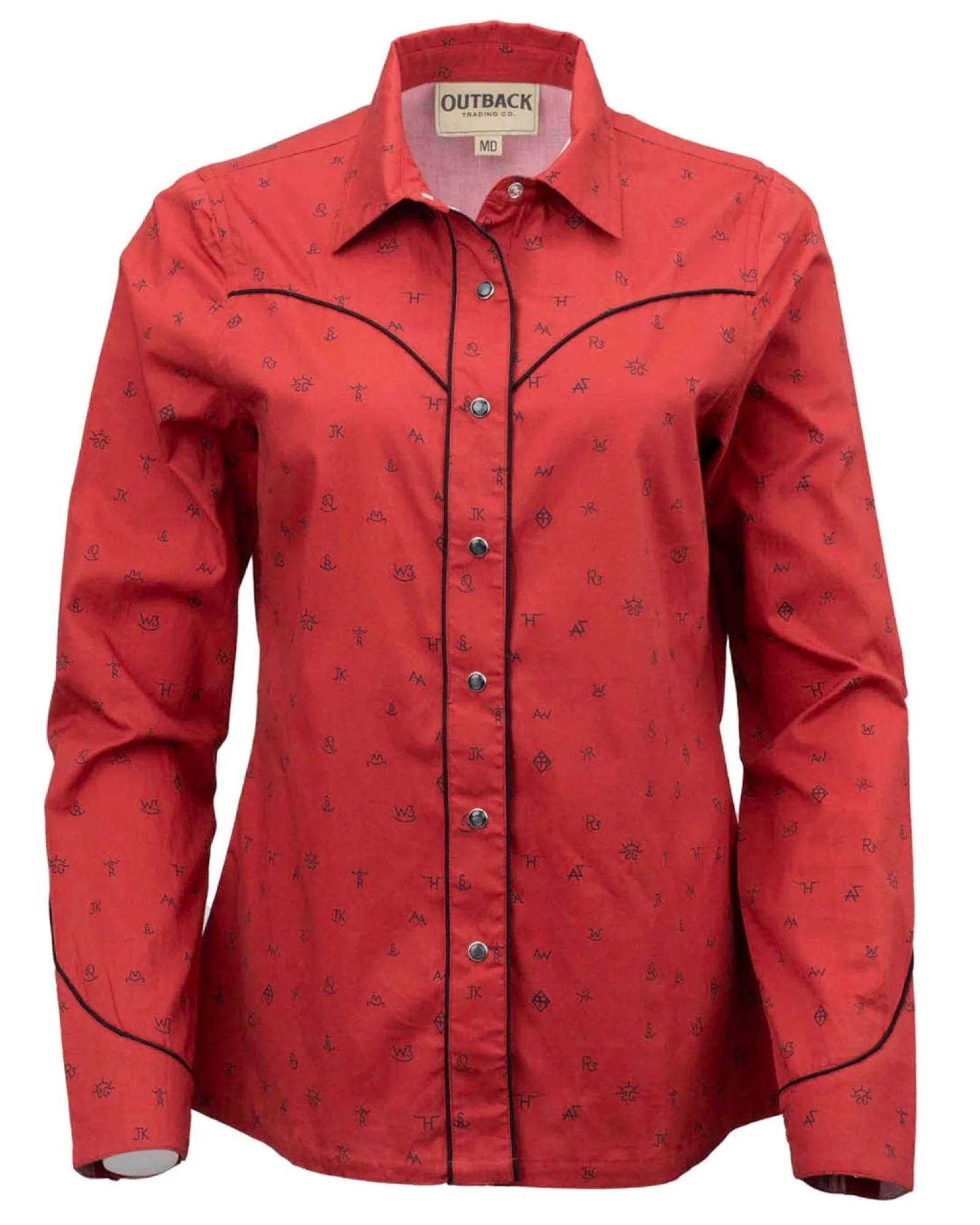 Outback Trading Ladies Cattle Brand Shirt - Image 2
