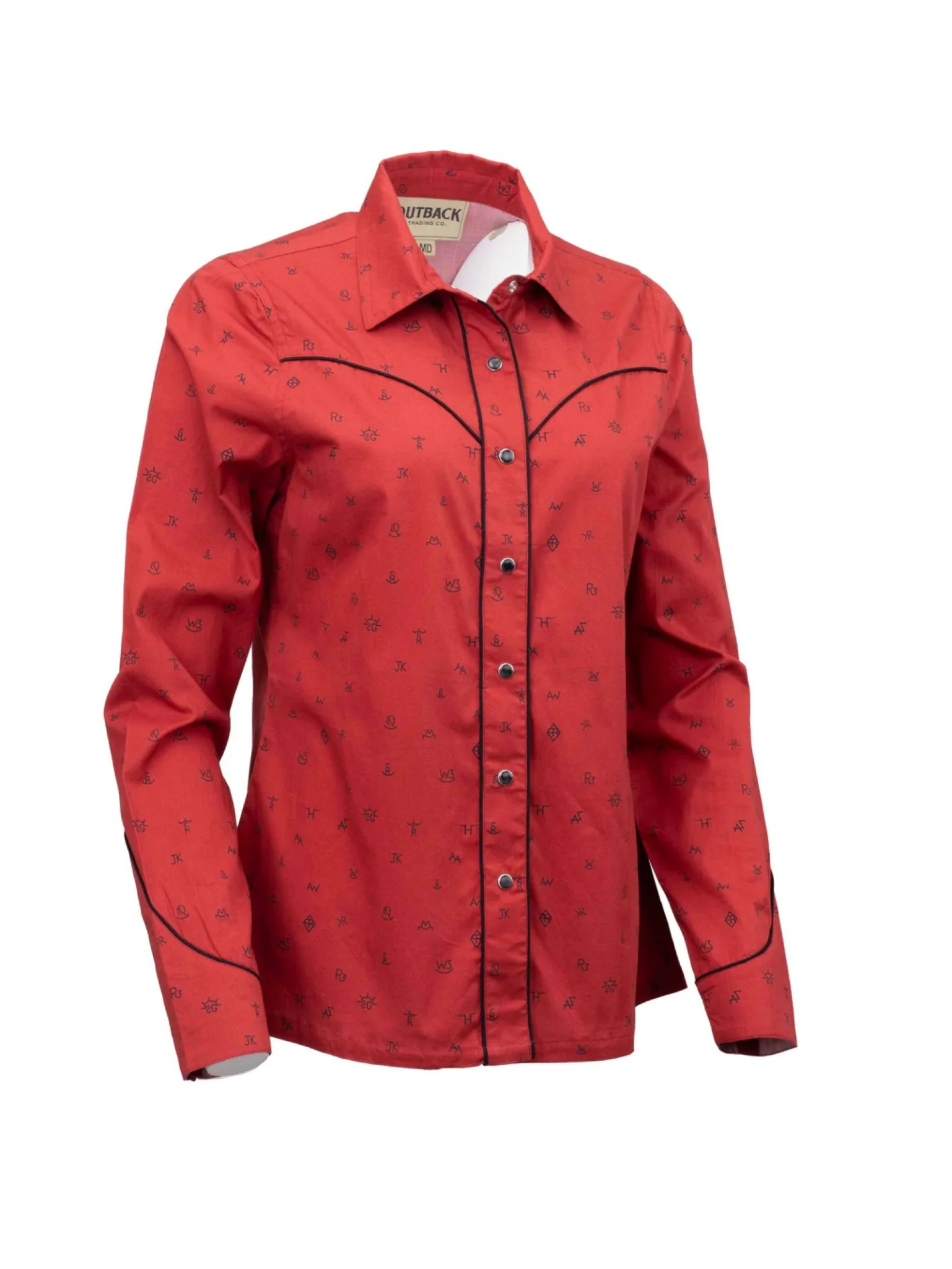 Outback Trading Ladies Cattle Brand Shirt - Image 6