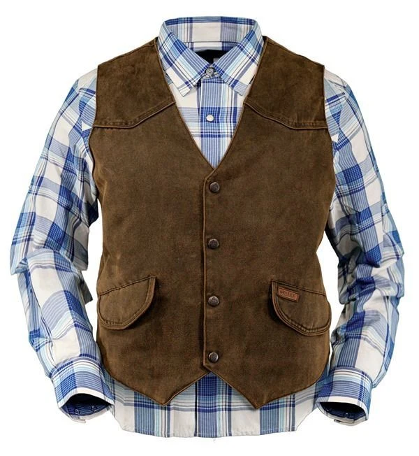 Outback Trading Mens Montana Vest Large Brown - Image 4