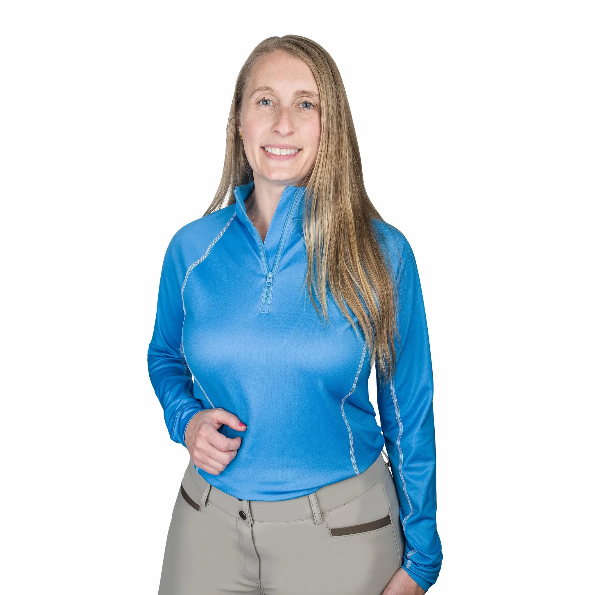 Ovation Ladies Quarter Zip Long Sleeve Sun Shirt - Image 6