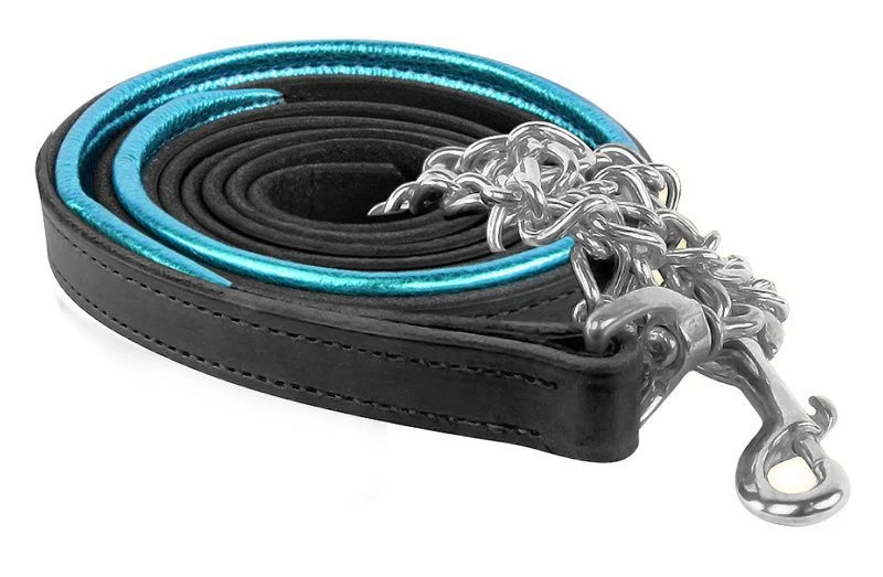 Perrifts Metallic Padded Lther Lead -Chain Blk Pnk - Image 3