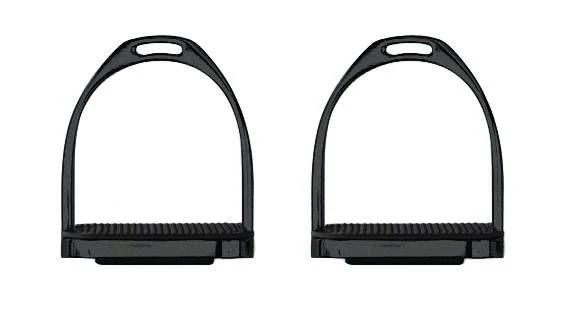 Perris Black Powder Coated Stirrup Irons 4.5 Black - Image 3
