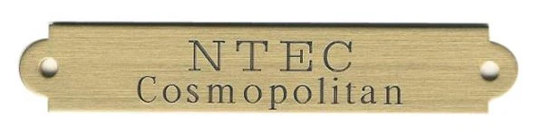 Perris English Style Bracelet Plate 1/2 x 3 Bk/Wh