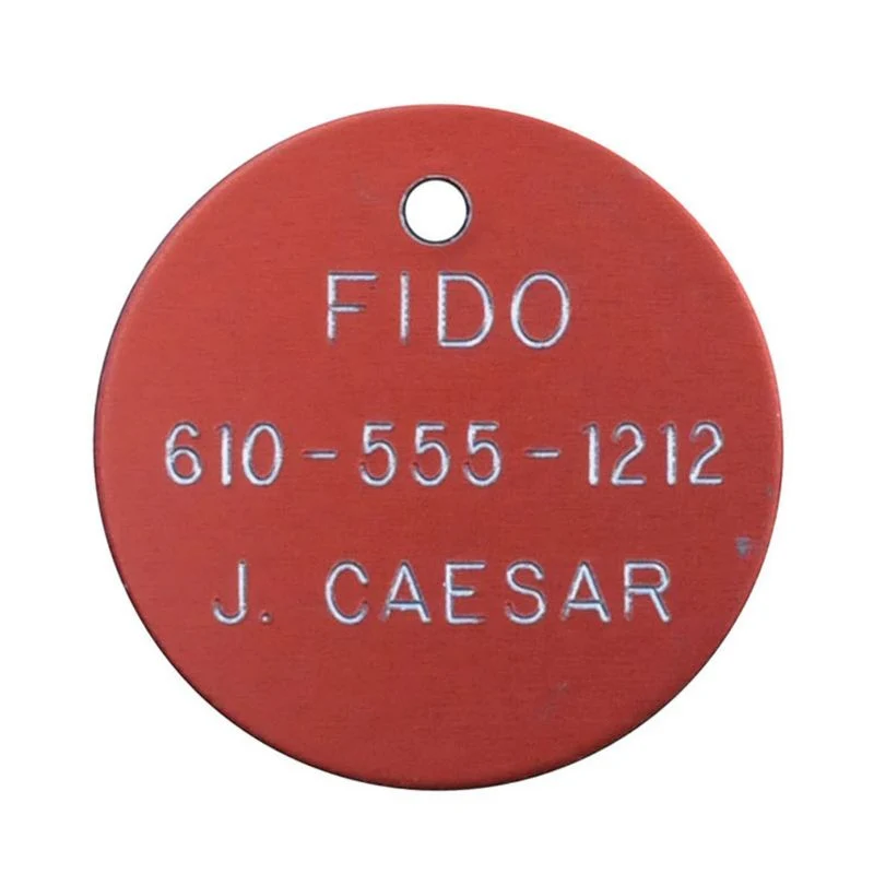 Personalized 1 1/4in Round Aluminum Tag - Image 4