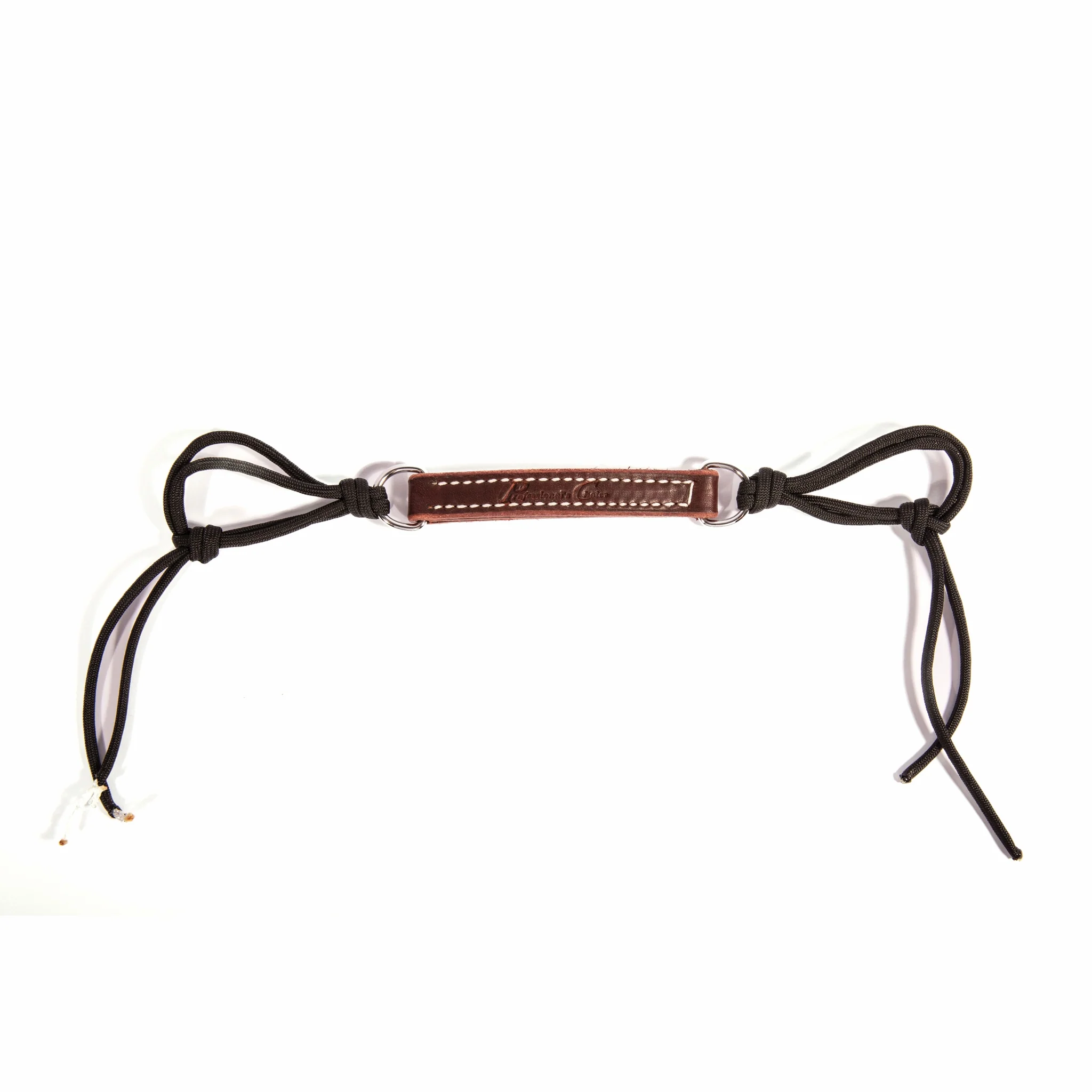 Professionals Choice Paracord & Leather Burgundy Curb Strap