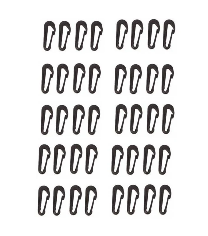 Micklem Plstic Clip 5Cm 10X4 Pack Black