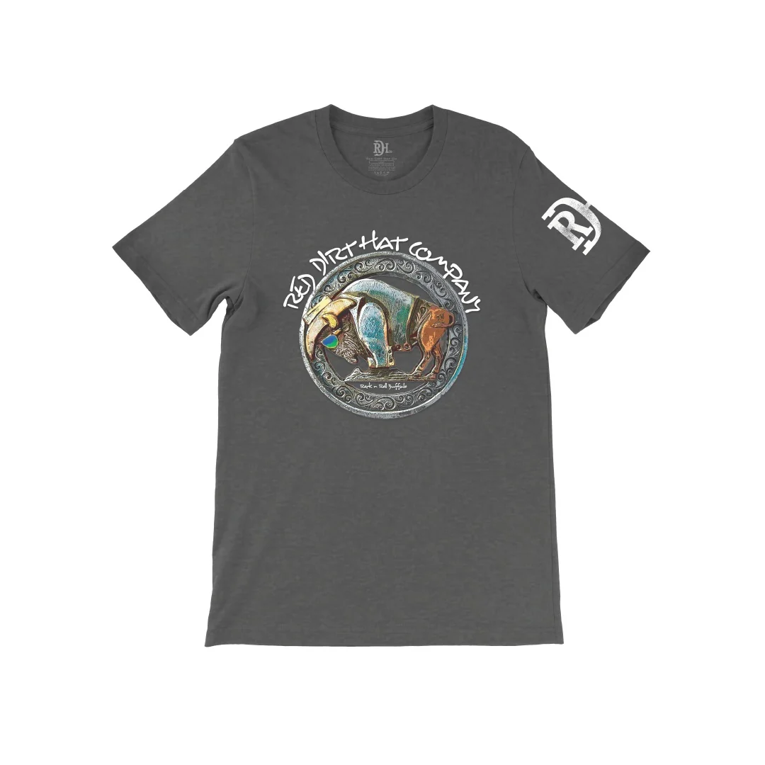 Red Dirt Hat Co Bad Bronc Rock N Roll Buffalo T-Shirt