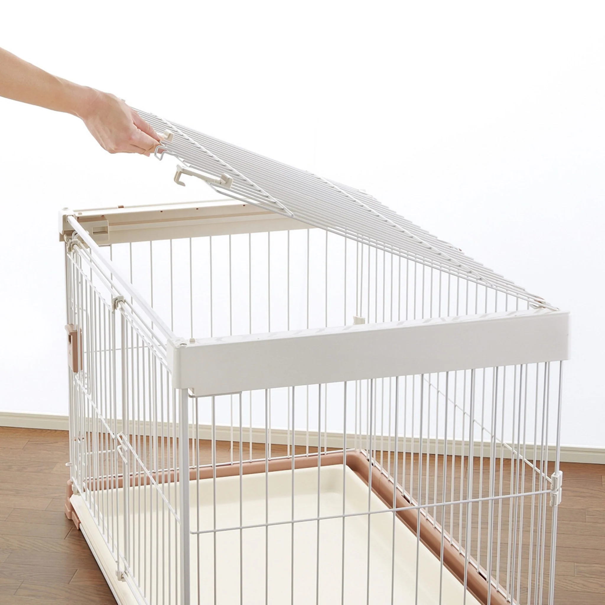 Richell Easy-Open 3-Way Door Pet Wire Crate - Image 4