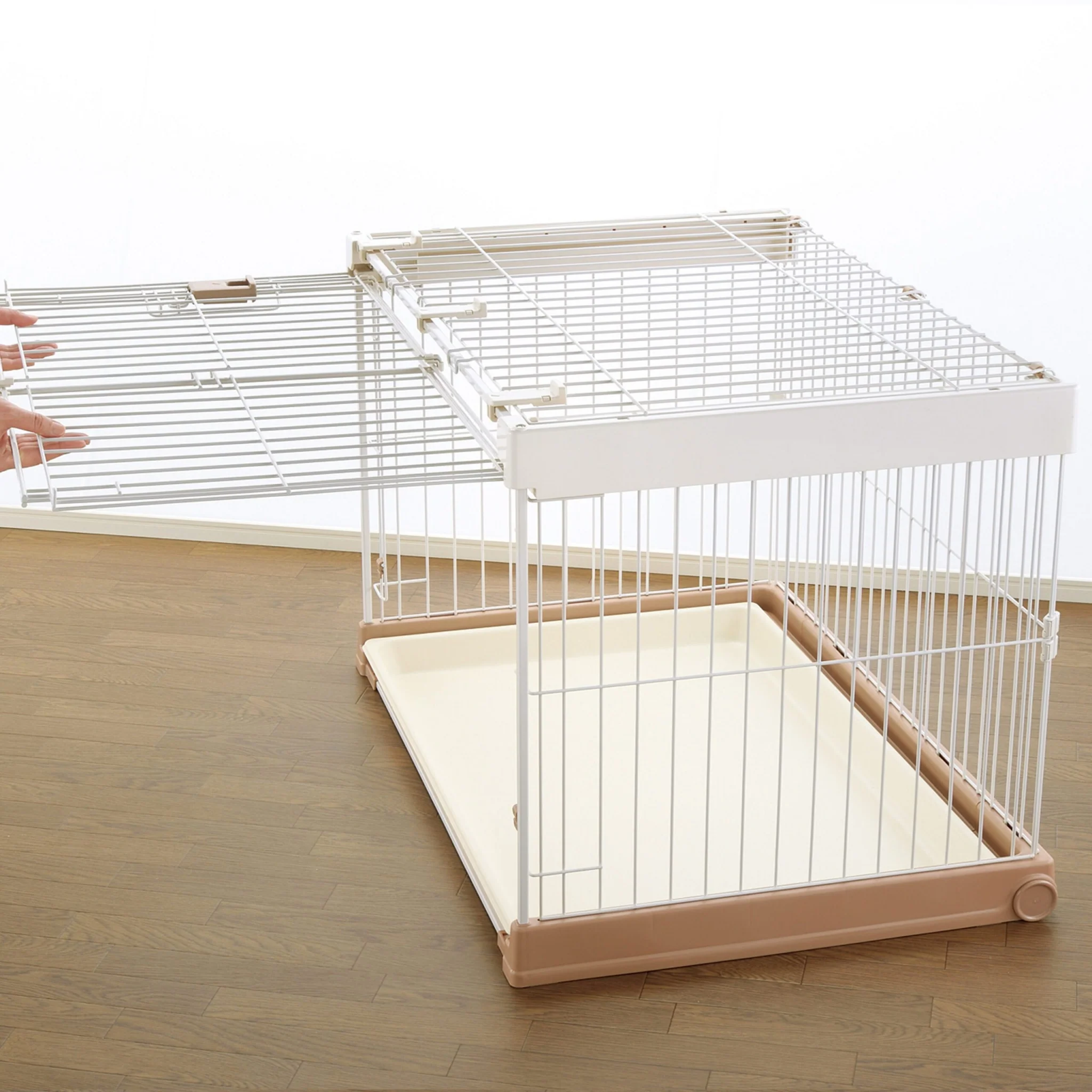Richell Easy-Open 3-Way Door Pet Wire Crate - Image 5