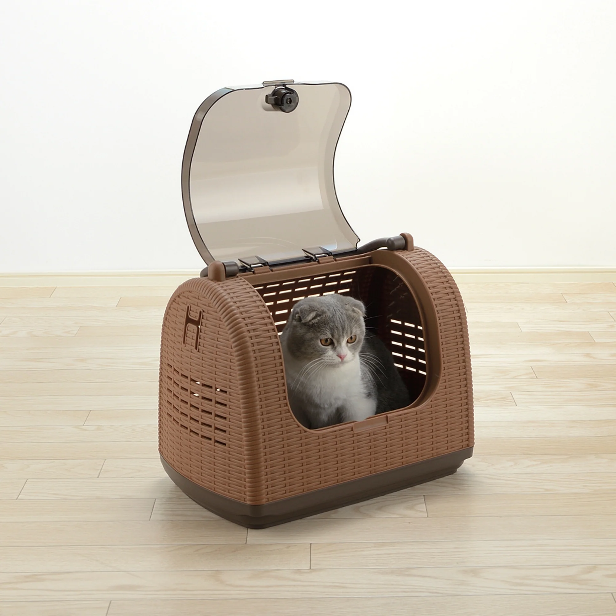 Richell Faux Wicker Pet Carrier - Image 9