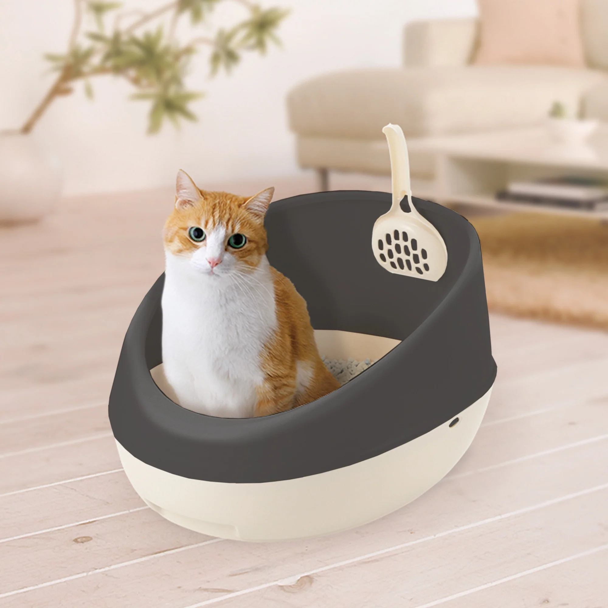 Richell PAW TRAX Rimmed Cat Litter Pan - Image 10