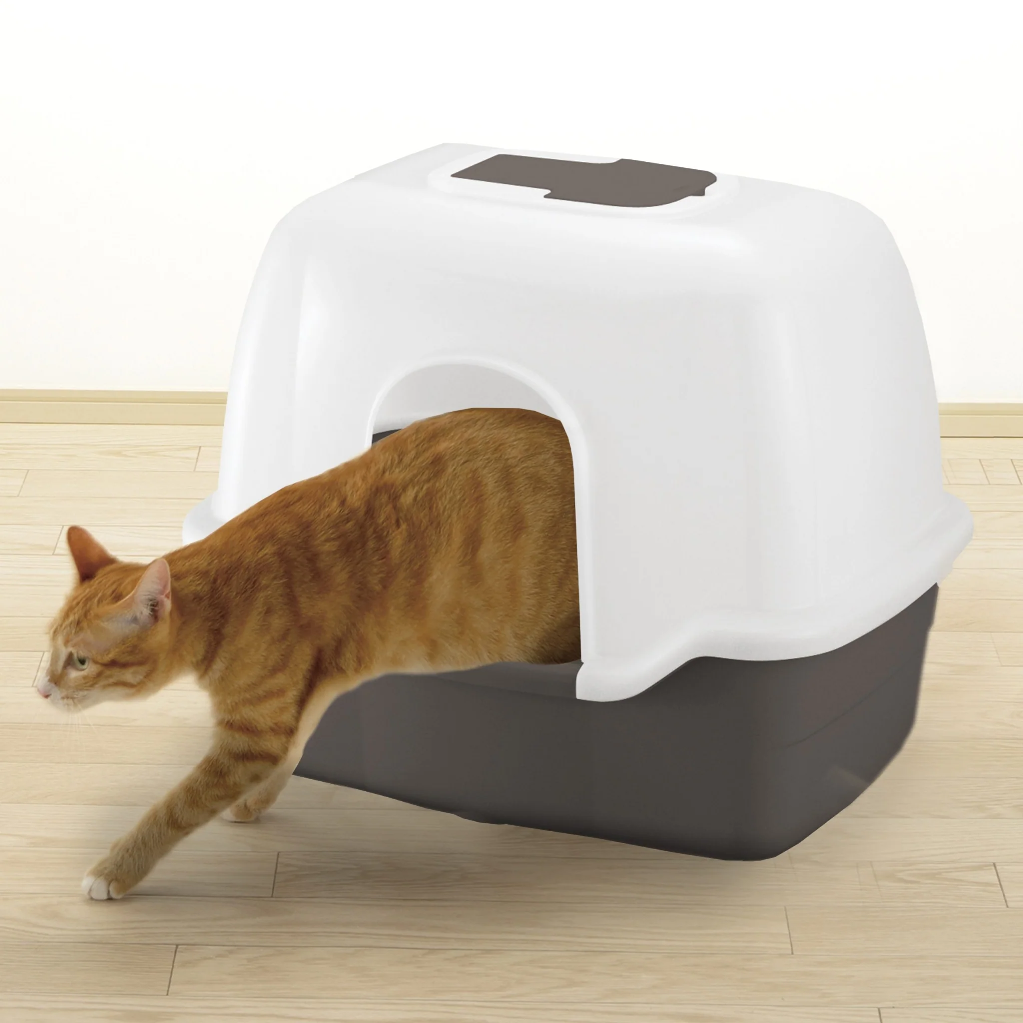 Richell PAW TRAX Wide Hooded Cat Litter Box - Image 9