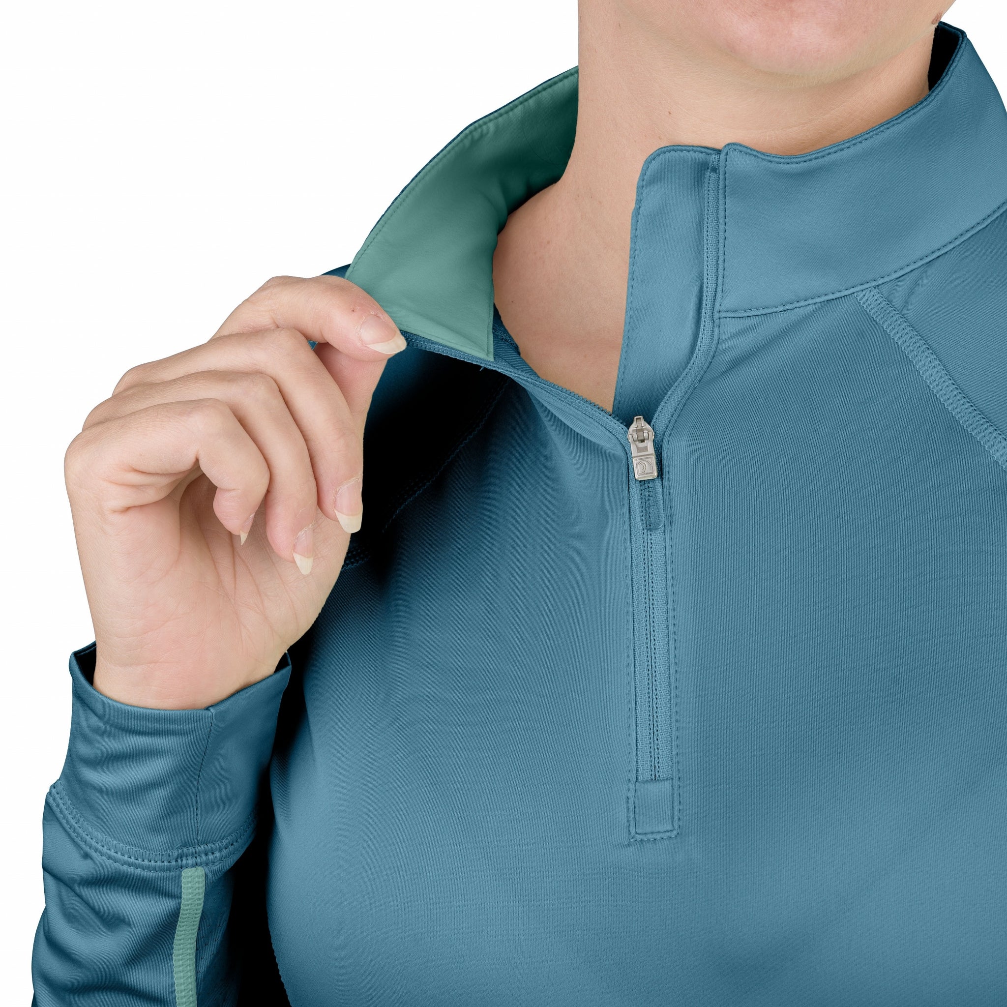 Romfh Ladies Core Quarter Zip Long Sleeve Solid Sun Shirt - Image 11