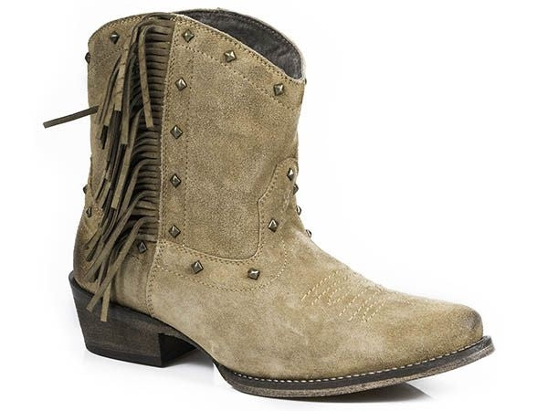 Roper Ladies Sassy Snip Toe Brown Shorty Boot - Image 2