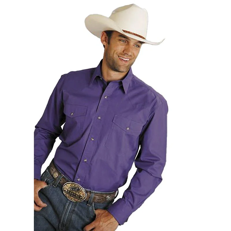 Roper Mens Poplin Shirt LS Shirt - Image 3