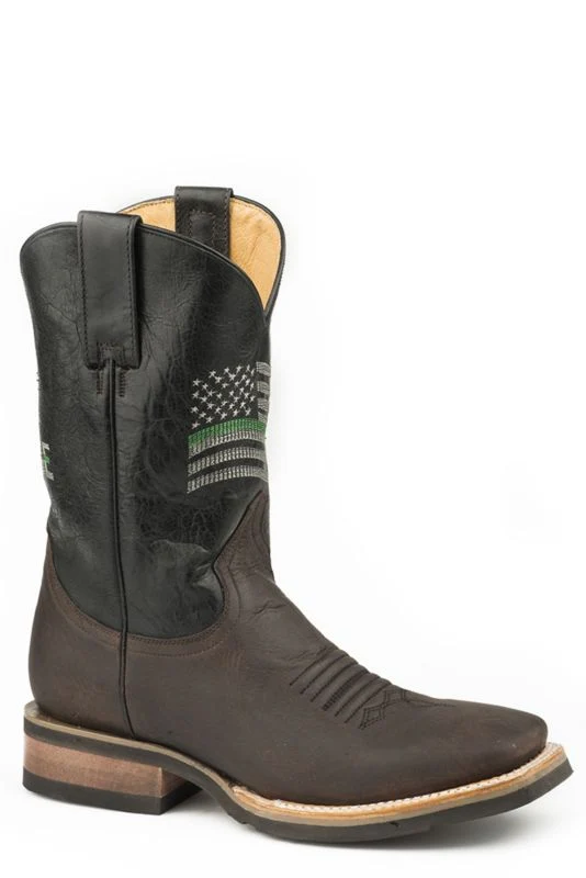 Roper Mens Thin Line Flag Sq Boots