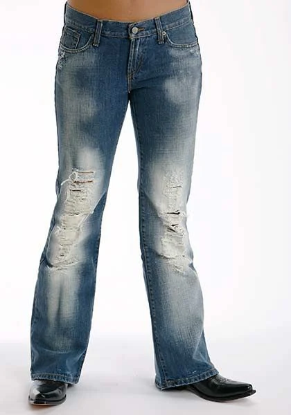 Stetson Ladies Whiskey Wash Flare Leg Jeans - Image 17