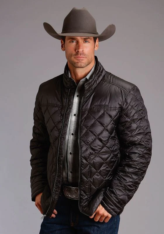 Stetson Mens Nylon Parachute Jacket LG Black - Image 4