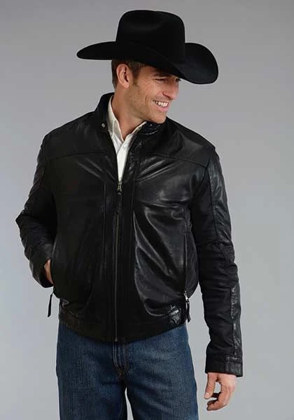 Stetson Mens Smooth Lamb Leather Jacket 2XL Brn - Image 2