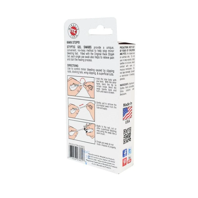 Kwik Stop Styptic Gel Swab for Pets - Image 2