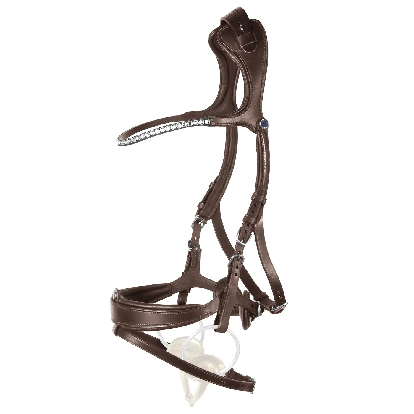 Stubben Freedom II Hook Stud Bridle with Crystal Browband - Image 2