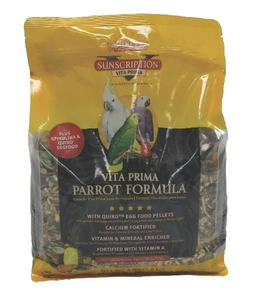 Sun Seed Vita Prima Parrot Bird Food 4lb - Image 2