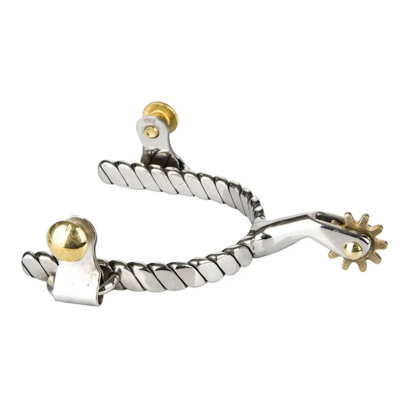 Tabelo SS Twisted Band Roping Spurs - Image 2