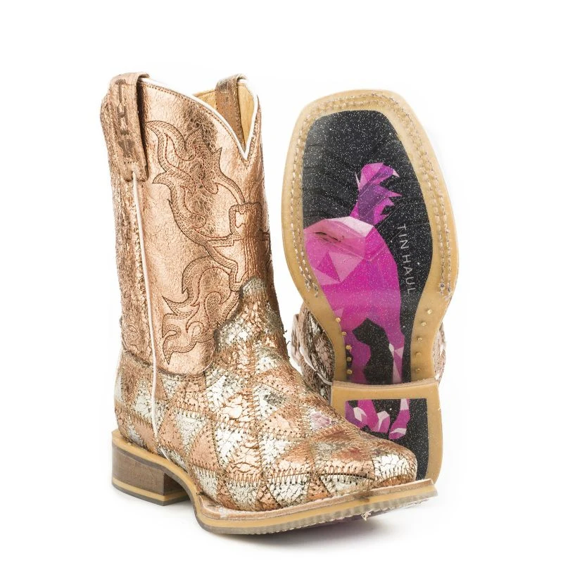 Tin Haul Big Kids Mish and Mash Square Toe Boots