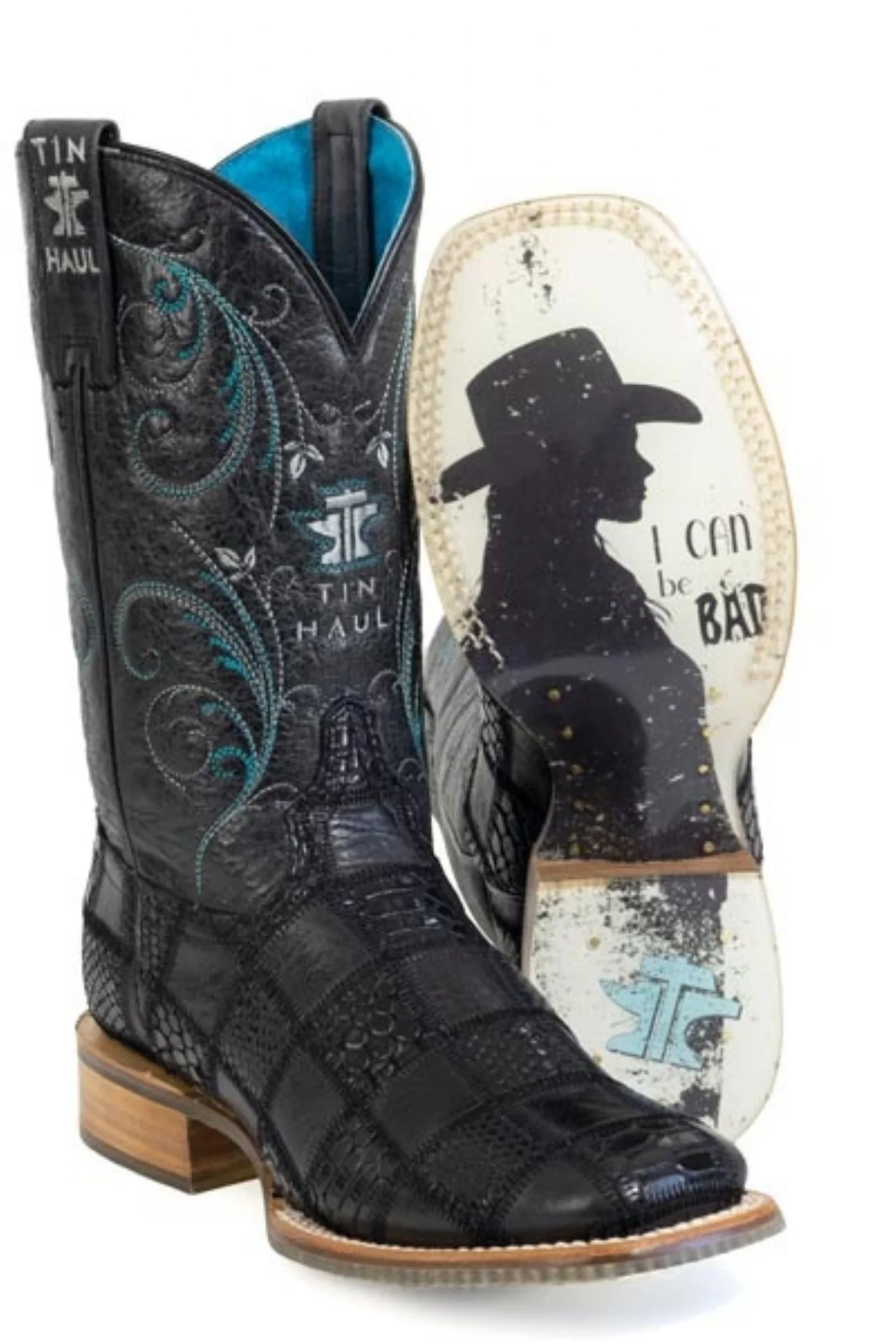 Tin Haul Ladies CheckerD Square Toe Boots