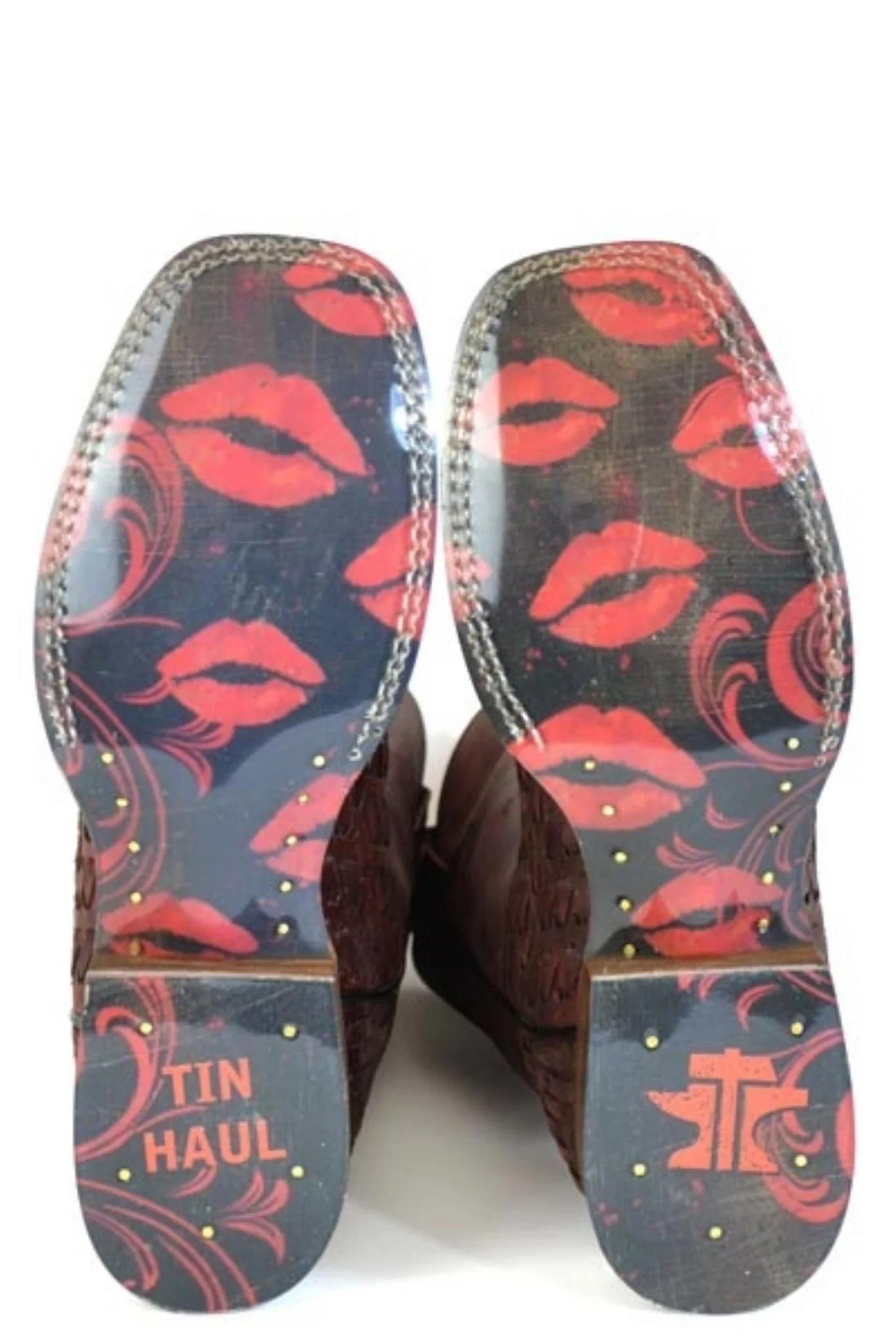 Tin Haul Ladies Roses Are Red Square Toe Boots - Image 2