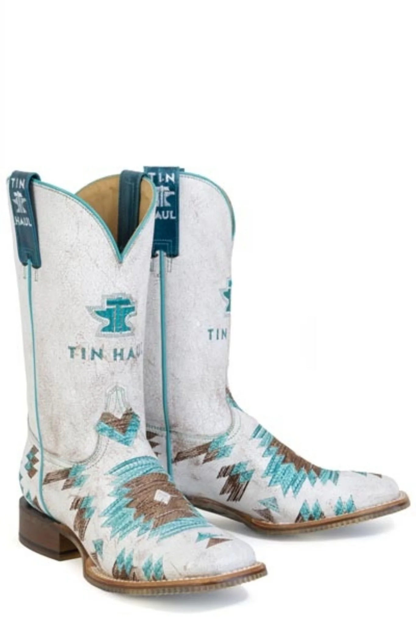Tin Haul Ladies Twisted Aztection Square Toe Boots - Image 3