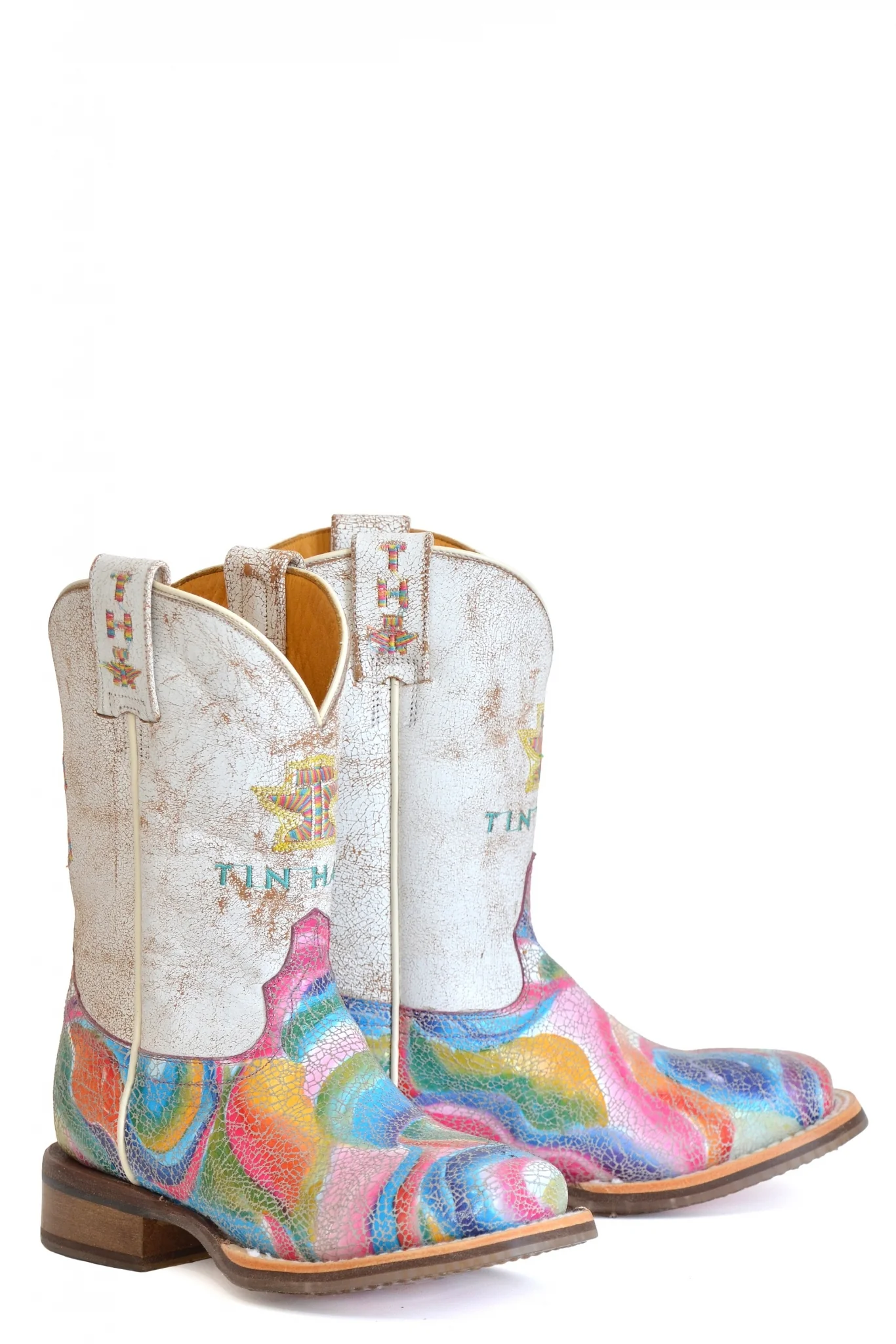 Tin Haul Little Kids Color Burst Square Toe Boots - Image 3