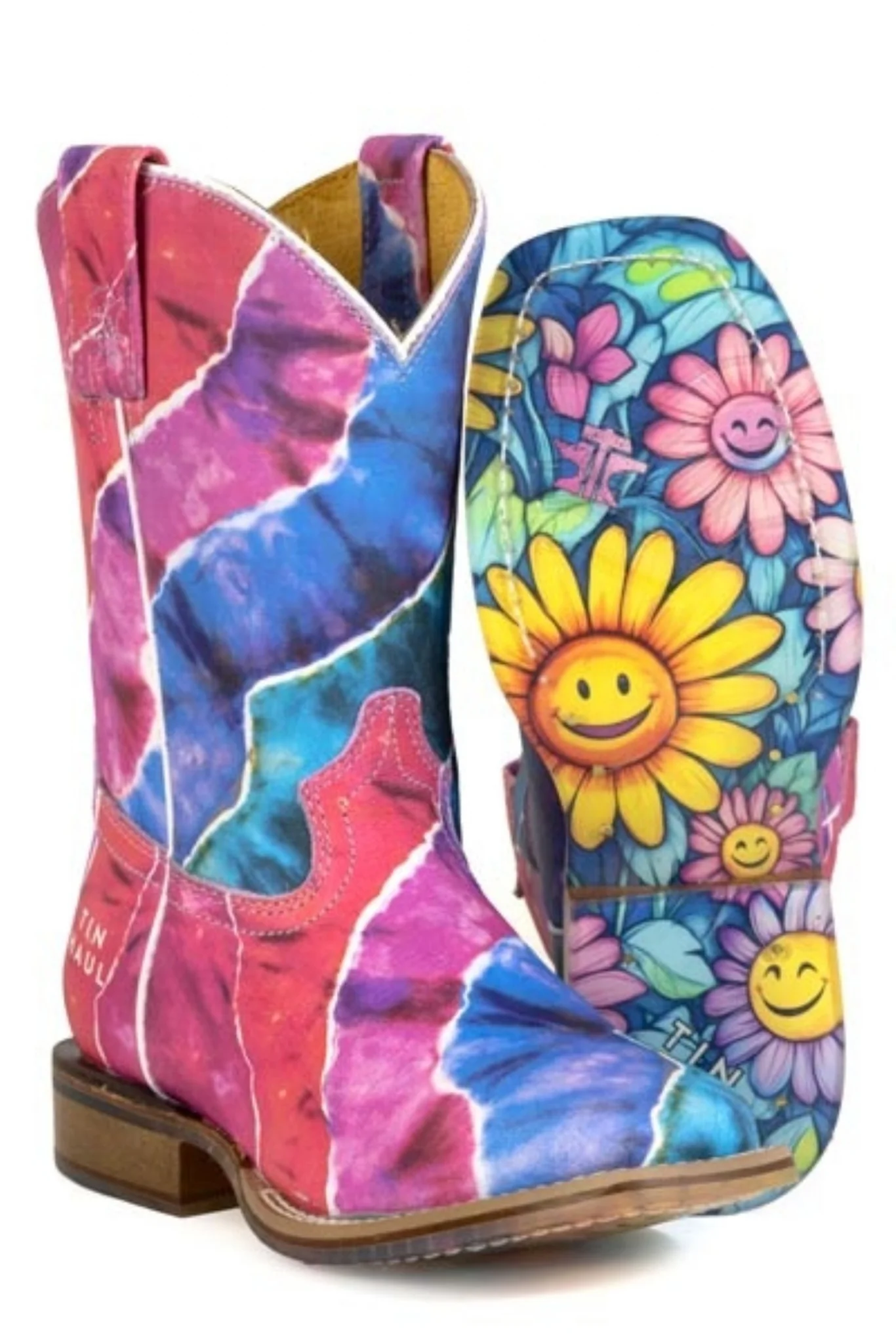 Tin Haul Little Kids Kaleidoscope Square Toe Boots
