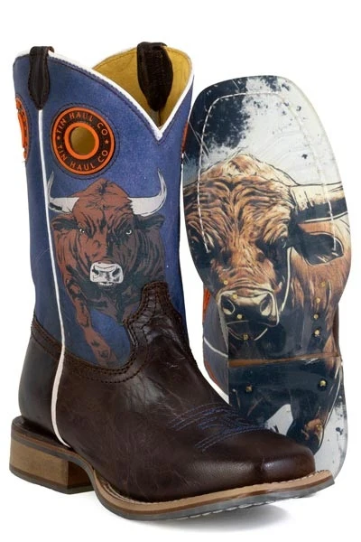 Tin Haul Little Kids Raging Bull Square Toe Boots