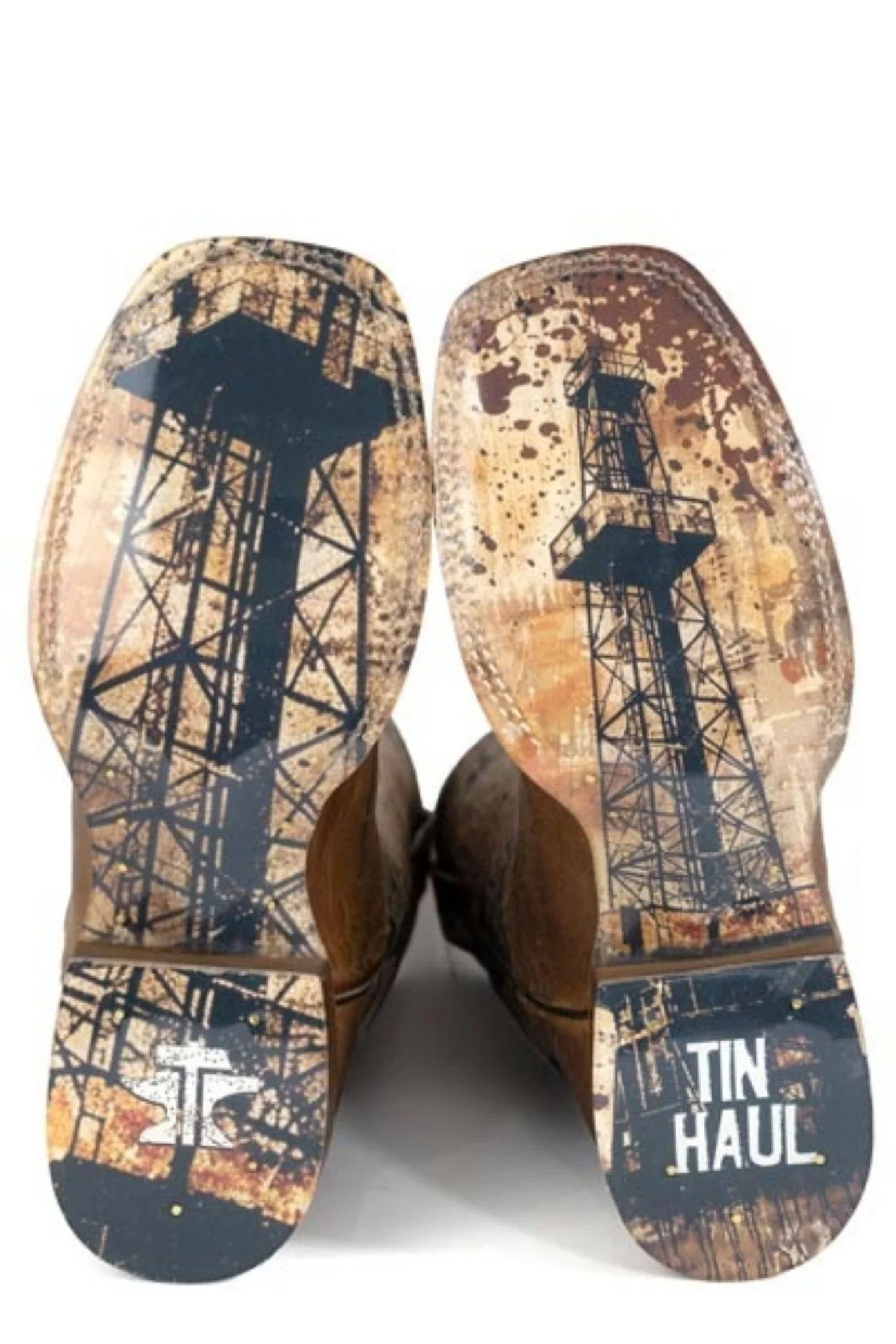 Tin Haul Mens Oil Derrick Square Toe Boots - Image 2