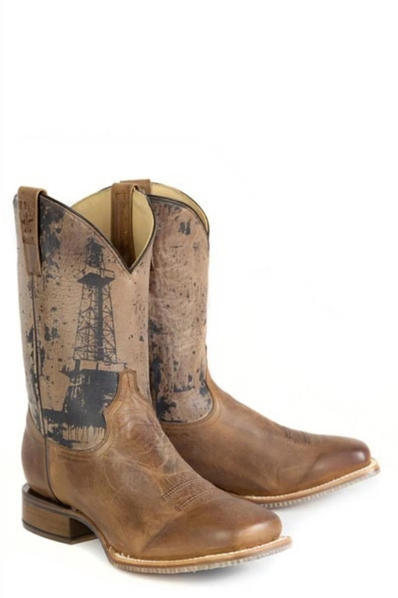 Tin Haul Mens Oil Derrick Square Toe Boots - Image 3