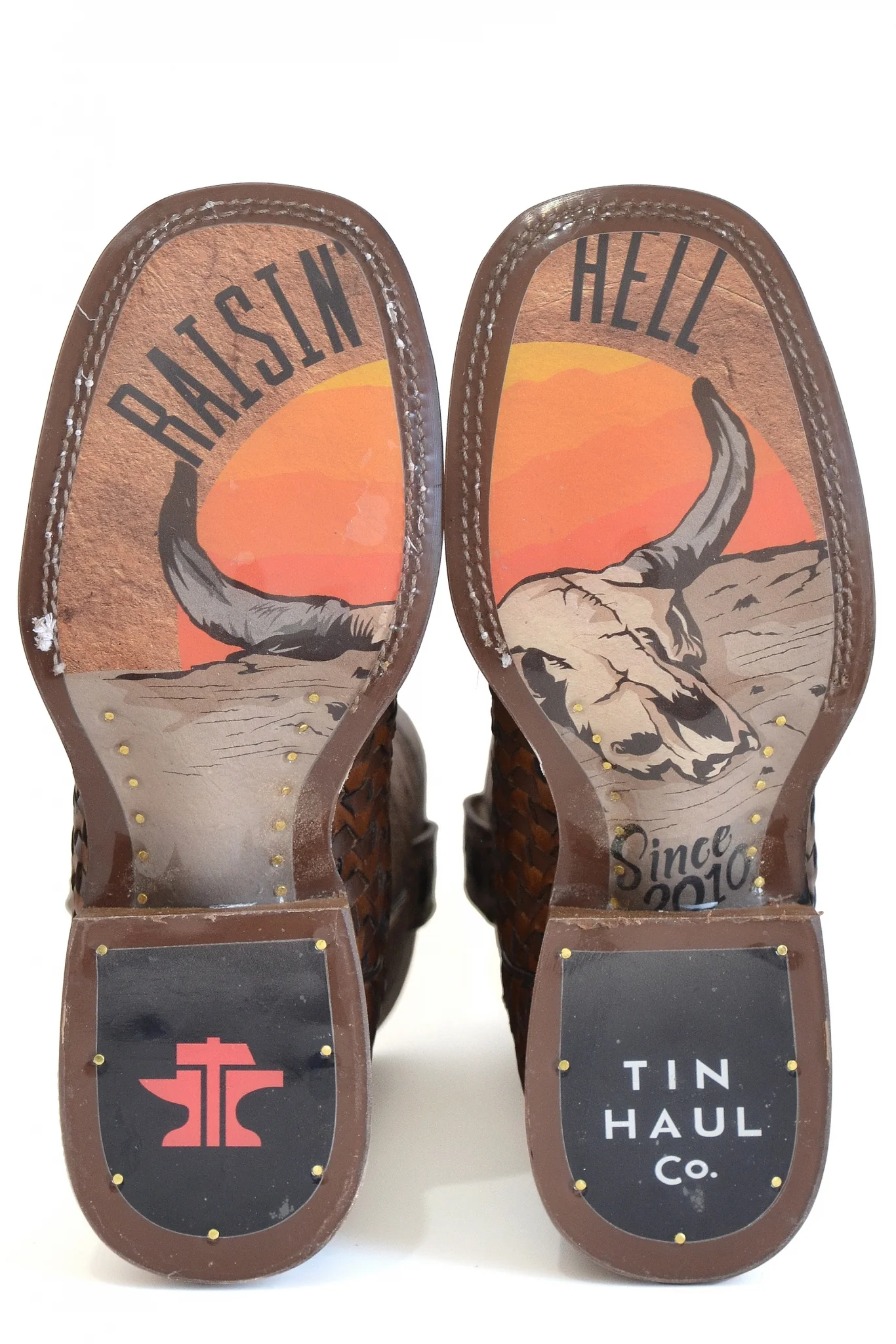 Tin Haul Mens Ripples Raisin Hell Square Toe Boots - Image 2