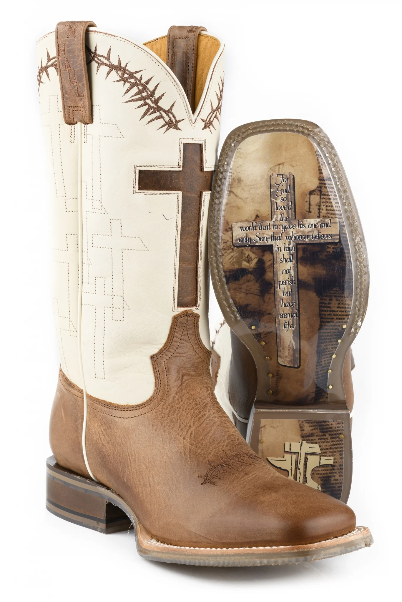 Tin Haul Mens Show Of Faith Square Toe Boots
