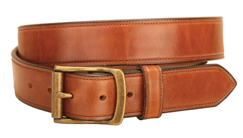Tory Fully Stitched Harness Leather Belt 32 Bk/Gry - Image 2