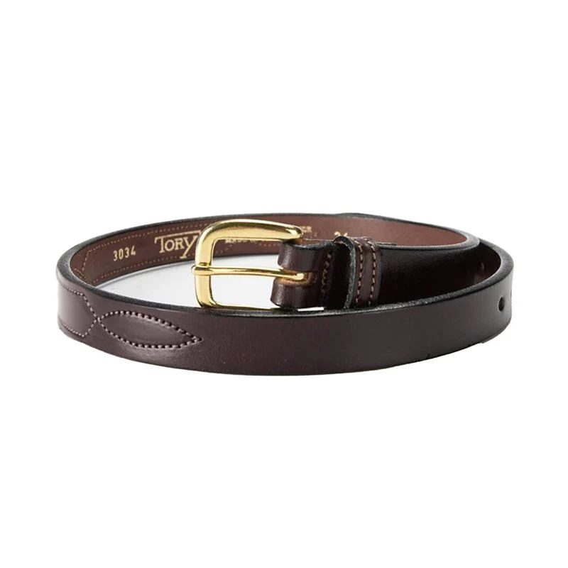 Tory Leather Youth 3/4" Stitched and Blank Namepla - Image 2