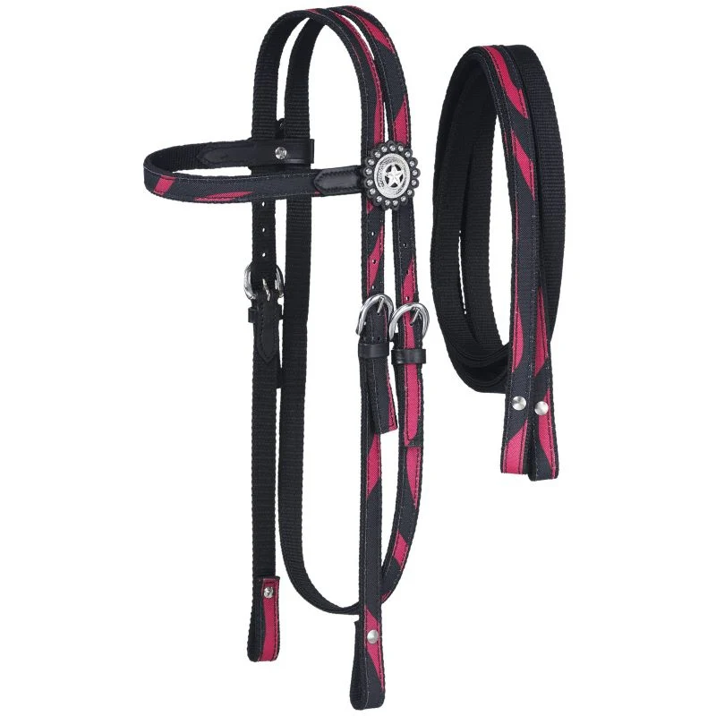 Tough1 Eclipse Fun Zebra Headstall with Reins - Image 3
