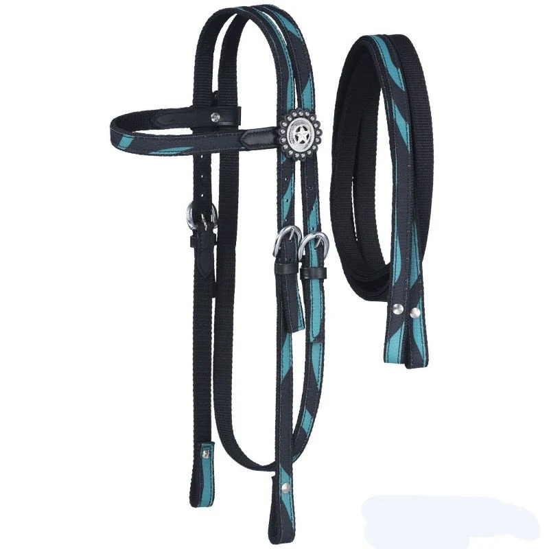 Tough1 Eclipse Fun Zebra Headstall with Reins - Image 4