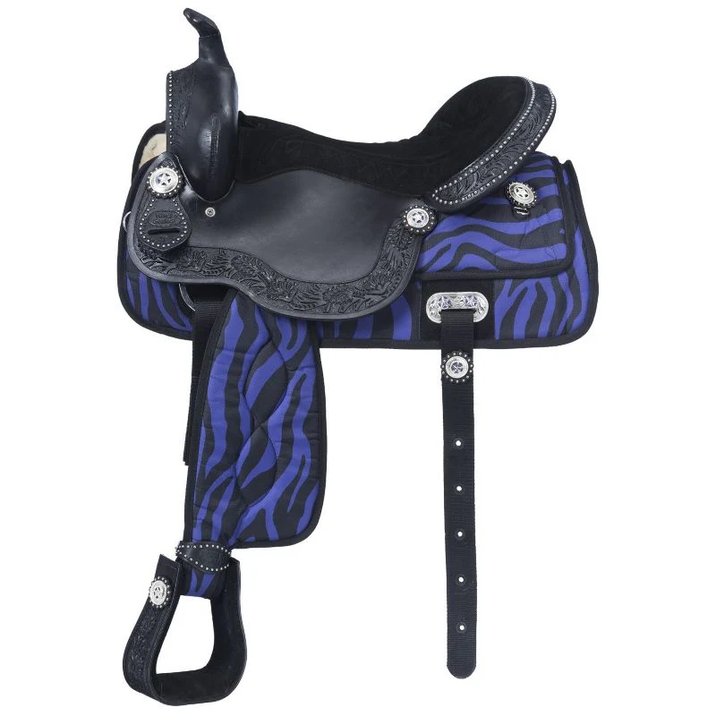 Tough1 Eclipse Fun Zebra Trail Saddle - Image 2