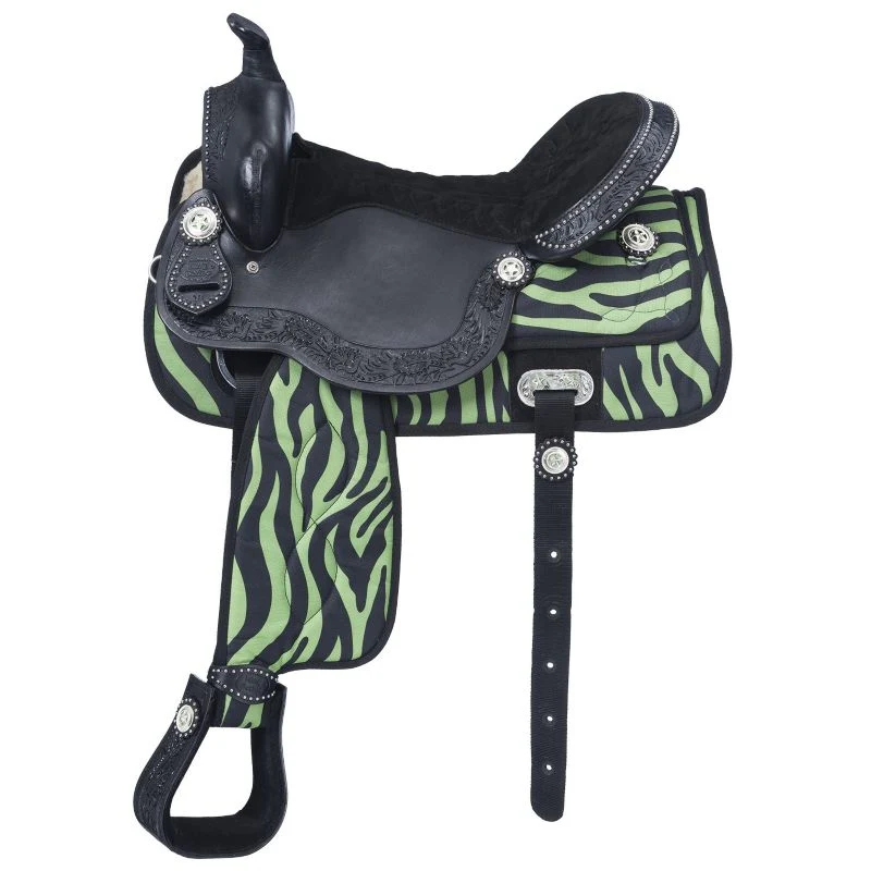 Tough1 Eclipse Fun Zebra Trail Saddle - Image 5