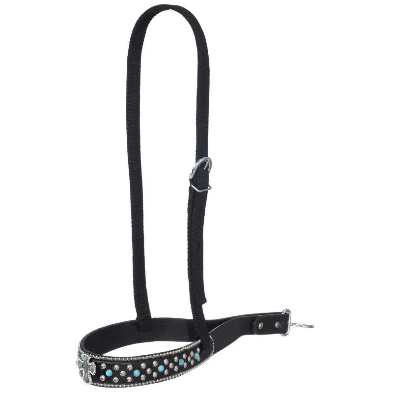 Tough1 Eclipse Starlight Turquoise Cross Noseband