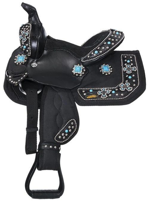 Tough1 Starlight Mini Sdl with Turq Cross Conchos - Image 2