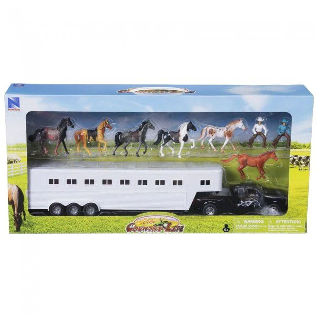 Truck and Gooseneck Trailer Play Set