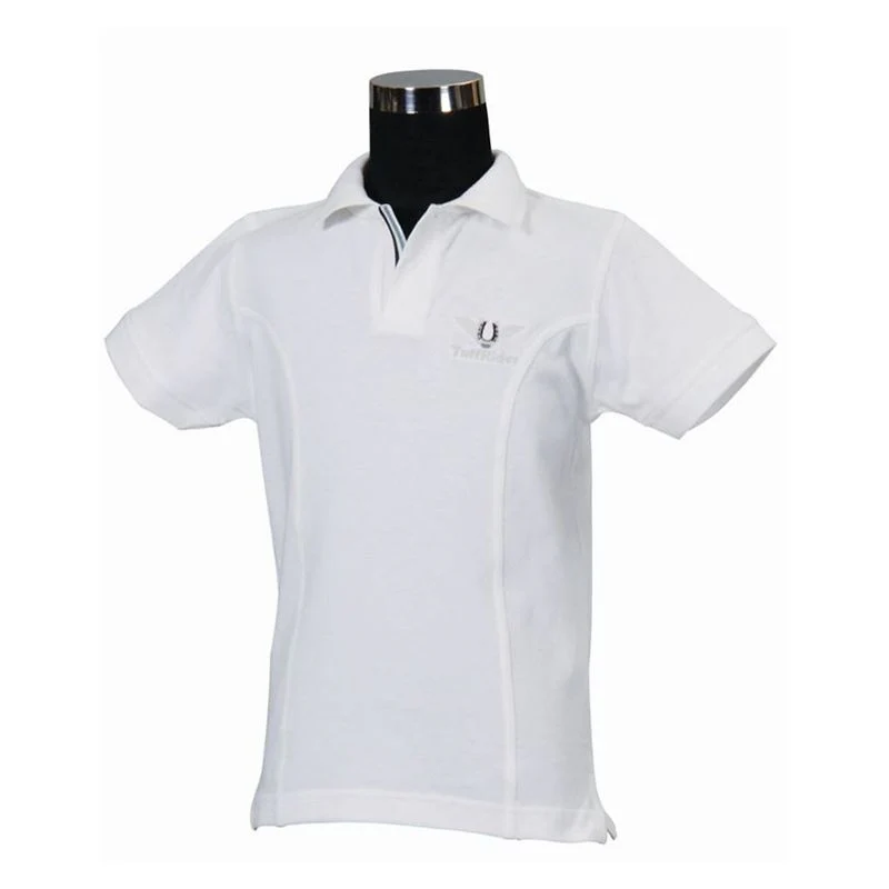 TuffRider Kids Polo Shirt LG White - Image 2
